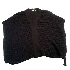 GAP WOMEN'S CHUNKY LOOSE KNIT V-NECK PULL-OVER PONCHO SWEATER SIZE‎ XXS/XS-EUC